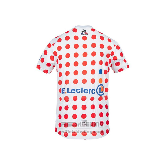 2021 Fietskleding Tour de France Rood Wit Korte Mouwen en Koersbroek